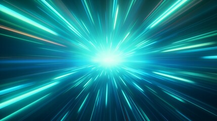 Abstract flight in retro neon hyper warp space in the tunnel, high speed wave lines and flare lights backgrounds.