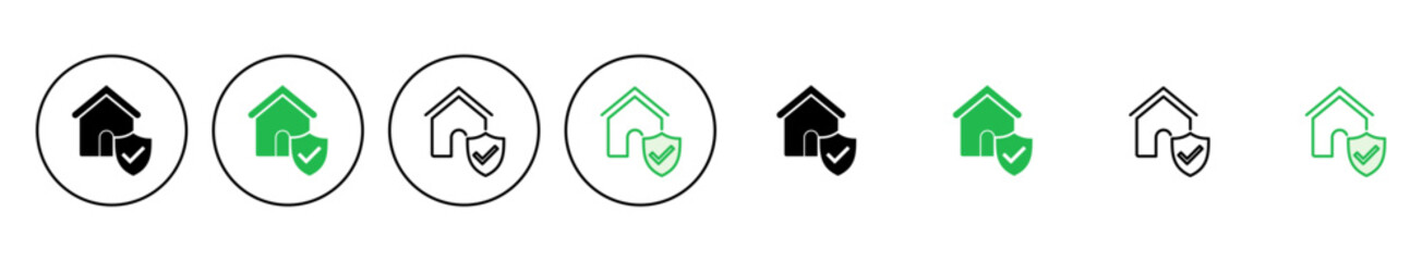 Obraz premium House insurance icon set. house protection icon.