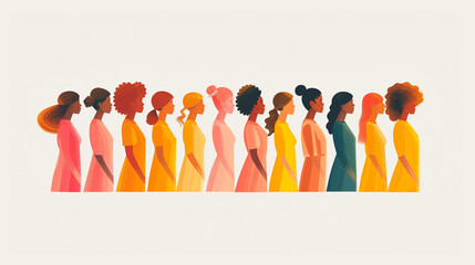 An image of diverse women forming a human chain, symbolizing the unbreakable bond of solidarity.