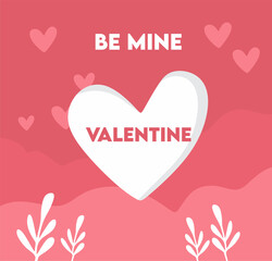 Happy Valentine Day with pink background