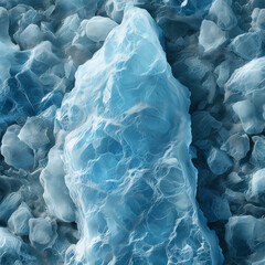 Obraz premium Blue ice glacier texture, realistic picture