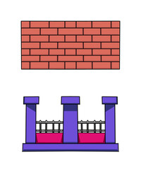 illustration of a brick building
