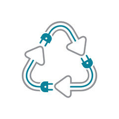 electronics recycle symbol, vector art.