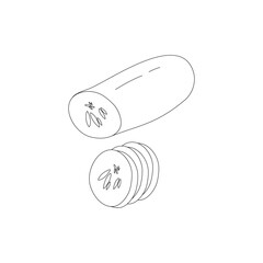 cucumber icon vector