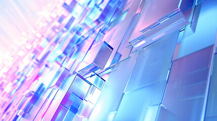 Blue geometric abstract technology background, blue technology light concept illustration