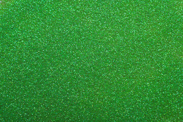 St. Patrick day. Green glitter as background