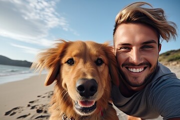 person with dog