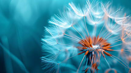 Abstract blurred natural background dandelion seeds, free concept bokeh illustration