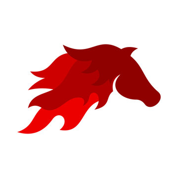Horse Head Vector Logo Design Template