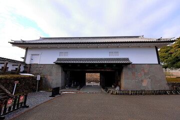 Kanazawa Castle Park a restoration castle situated at Marunouchi, Kanazawa, Ishikawa, Japan