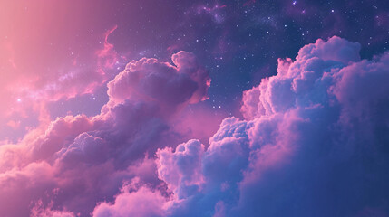 Soft blue clouds in the sky background creating a dreamy textured atmosphere concept illustration - Powered by Adobe