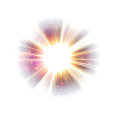 Celestial Lens Flare Design on transparent background