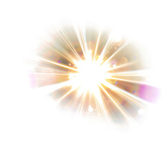 Obraz premium Soft pastel lens flares emerge from darkness in this abstract art piece on a transparent backdrop.