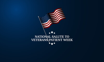 National Salute To Veteran Patients Week Background Vector Illustration