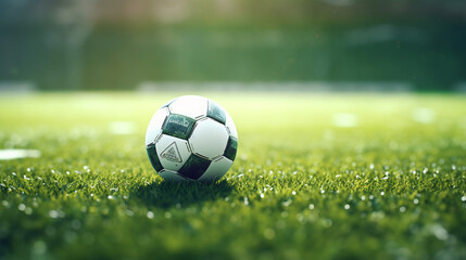 soccer ball on green stadium