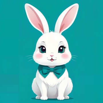 cartoon white bunny