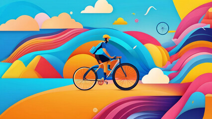 Fototapeta premium World Bicycle Day concept.