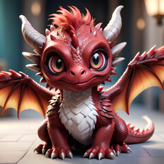 Fototapeta premium cute cartoon dragon