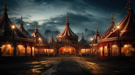 Foto op Plexiglas circus closeup at night. © Алина Бузунова