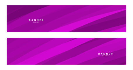 Fototapeta premium set of banners with abstract purple striped colorful background