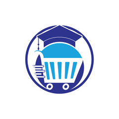 Student shop vector logo template. Suitable for education.
