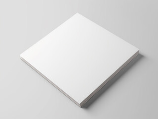 Blank square business card mockup with gray background