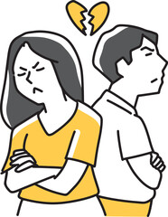 不仲になってしまった男女