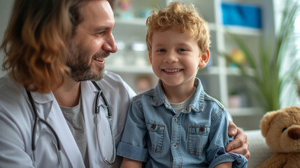 A child at a doctor's appointment.