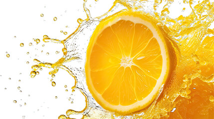 Collection of PNG. Orange juice splash isolated on transparent background.