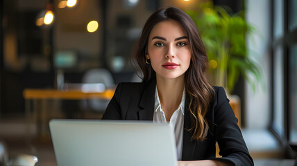 woman working in business wearing professional clothes