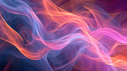 digital art illustration of translucent energy wave lines in a dynamic pattern background