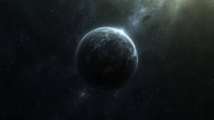 Obraz premium The sun rises over the planet.