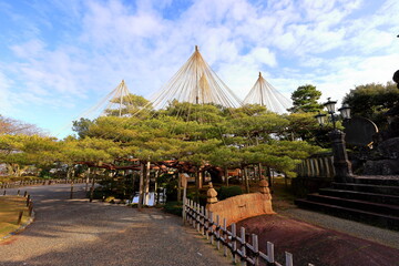 Kenroku-en located in Kanazawa, Ishikawa, Japan, one of the Three Great Gardens of Japan.