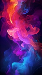 Fototapeta premium Generative AI Imagination dmt lsd fractal art black background image