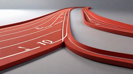 3D Realistic Running Track. Smooth Surface. Ready for Runners.