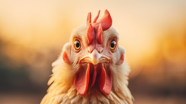 Hen face animal pictures Generative artificial intelligence