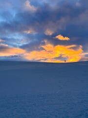 sunrise on ski hill