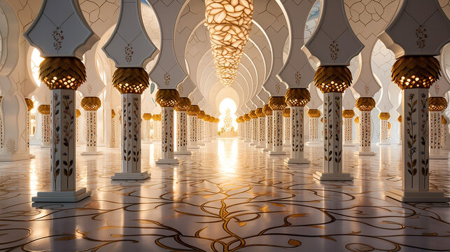 beautiful Sheikh Zayed mosque Abu Dhabi United Arab Emirates