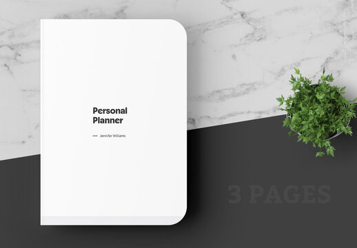 White and Black Personal Planner