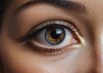 Obraz premium Free photo portrait of white woman closeup on eyes