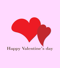 Fototapeta na wymiar valentine card with heart
