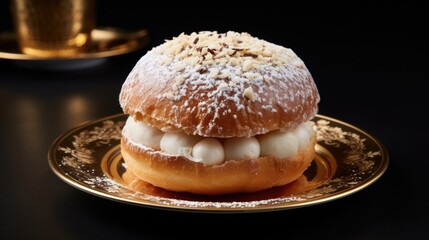 Obraz na płótnie Canvas Designed to bring joy and celebration, the sufganiyot becomes a symbol of unity and togetherness during special occasions.