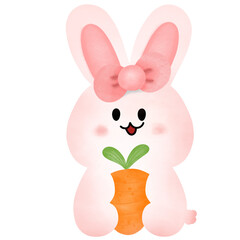 easter bunny with flower