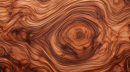 Swirling patterns of burl Brown wood texture