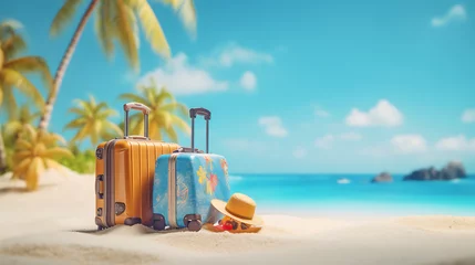 Fotobehang summer vacation concept, travel background with copy space © growth.co