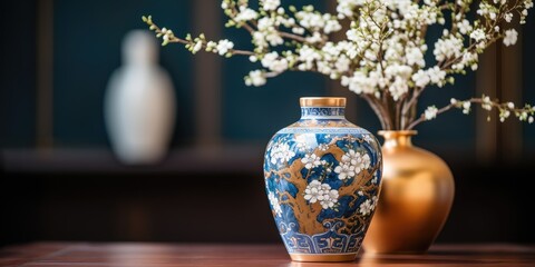 Antique Chinese vase for vintage interior decor.