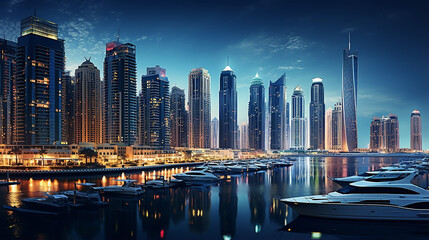 panorama of Dubai Marina