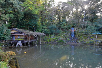  Kenroku-en located in Kanazawa, Ishikawa, Japan, one of the Three Great Gardens of Japan.