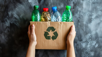 Plastic waste recycling concept.