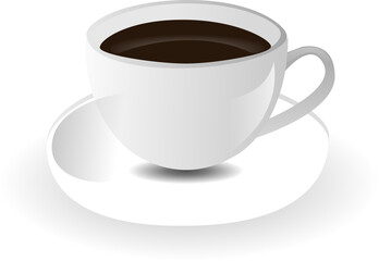 Coffee cup isolated on a white background. Vector illustration.